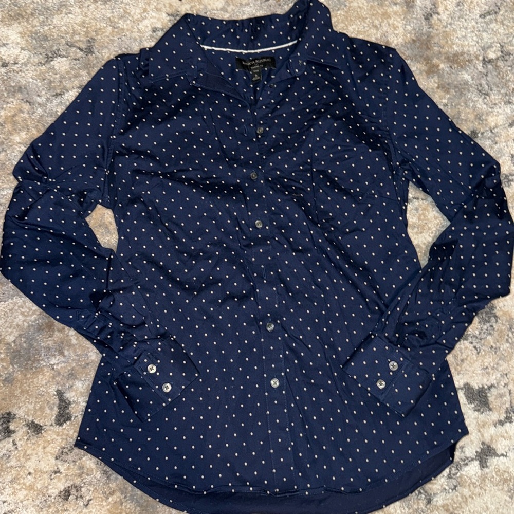 Banana Republic Polka Dot Tailored Fit Button Up